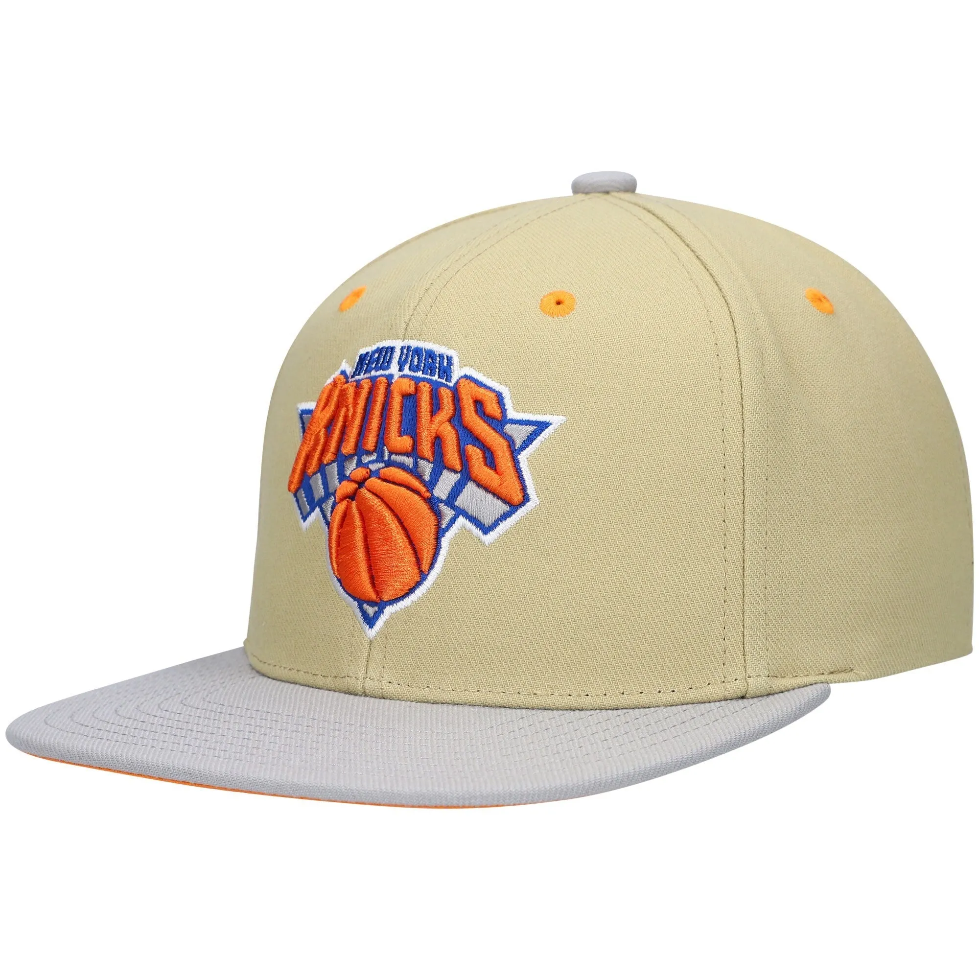 Men's Mitchell & Ness NBA Classic Canvas Snapback Knicks - Tan sold by Zulily