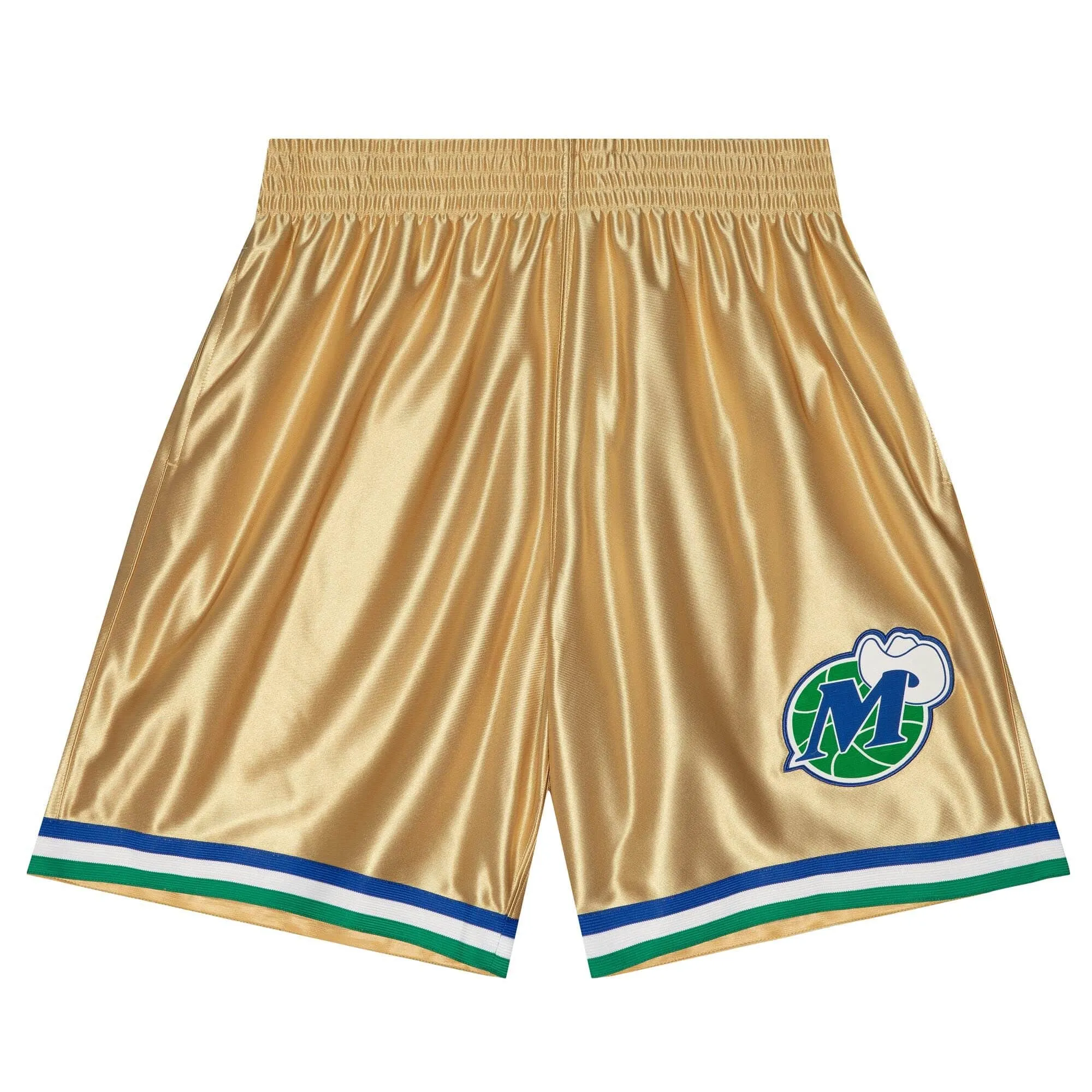 Mitchell & Ness NBA 75Th Gold Swingman Shorts Dallas Mavericks 1998 sold by Zulily