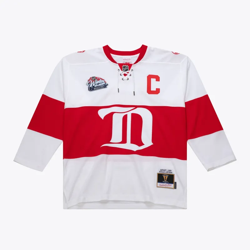 Men's Mitchell & Ness Nhl White Jersey Red Wings 2008 Nicklas Lidstrom sold by Zulily