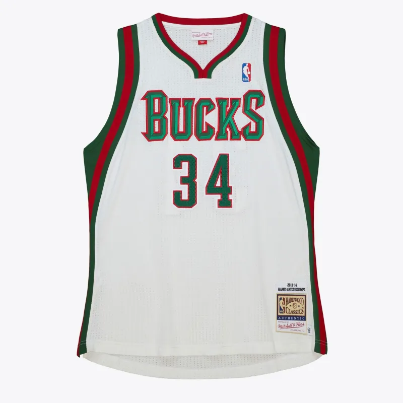 Men's Mitchell & Ness NBA Home Jersey Bucks 2013 Giannis Antetokounmpo sold by Zulily
