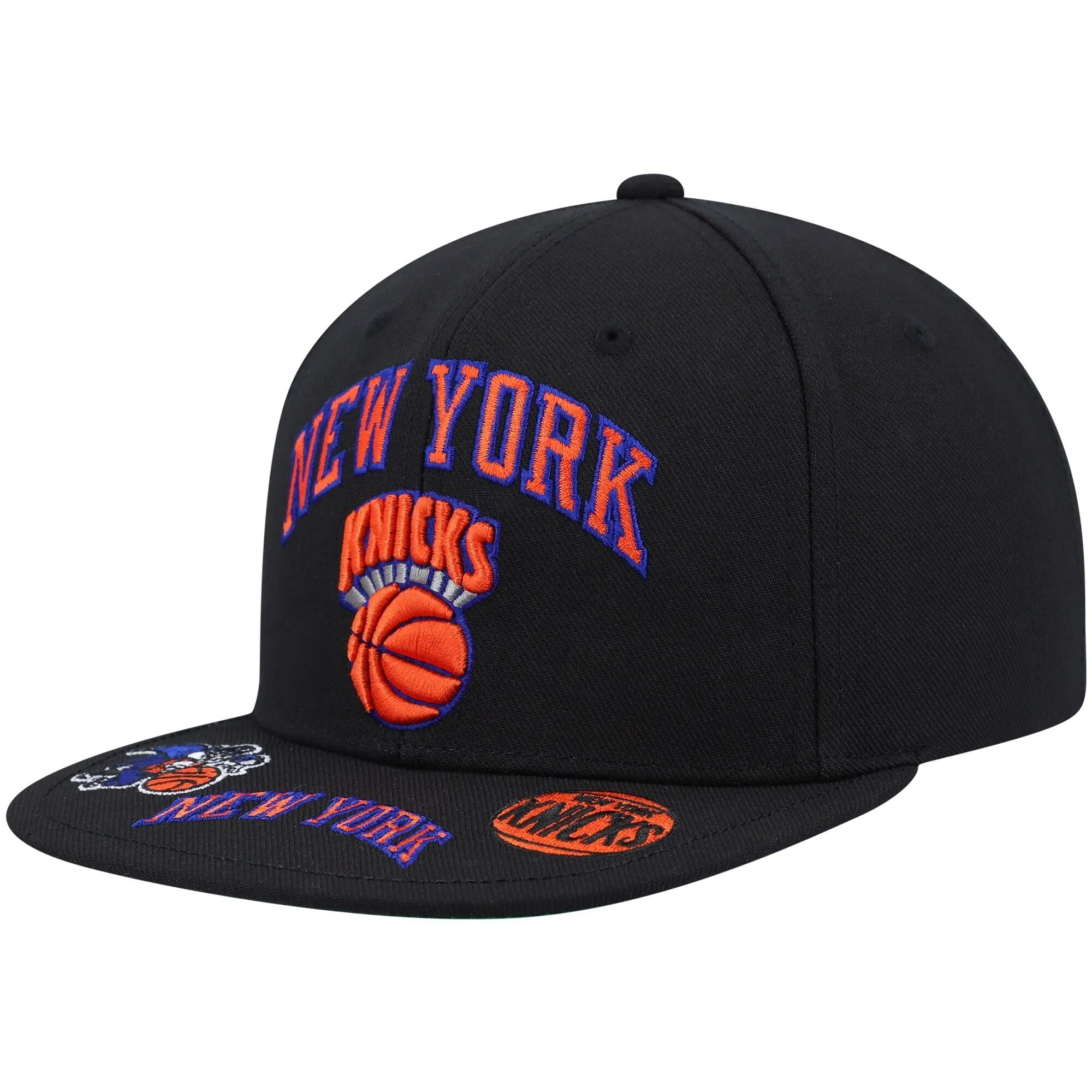 Men's Mitchell & Ness NBA Front Loaded Snapback Hwc Knicks - Black sold by Zulily
