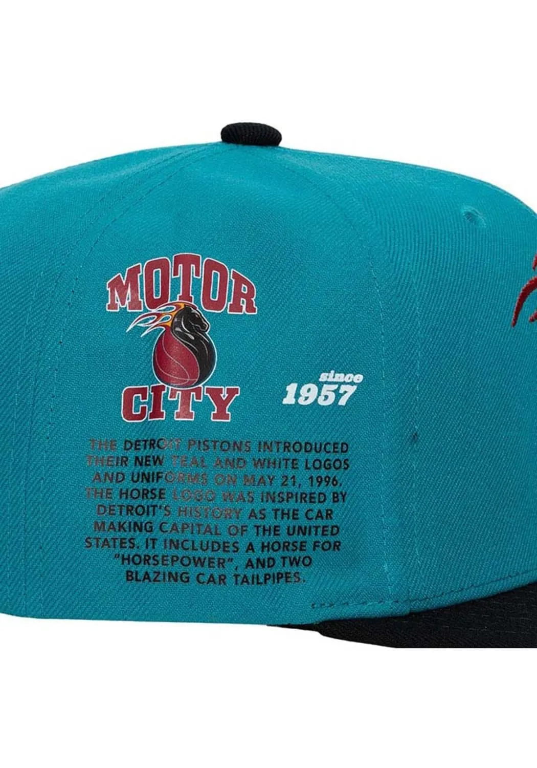 Men's Mitchell & Ness NBA Team Origins Snapback Hwc Pistons - Teal sold by Zulily product image thumbnail 3