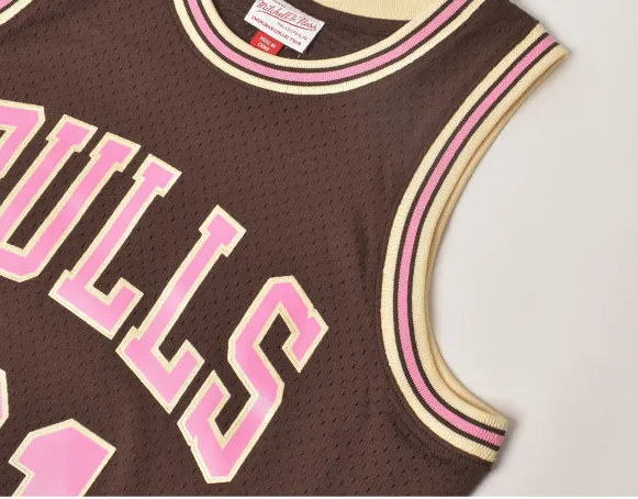 Men's Mitchell & Ness Brown Sugar Bacon Swingman Jersey Bulls 1997 Dennis Rodman sold by Zulily product image thumbnail 3