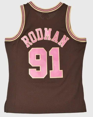 Men's Mitchell & Ness Brown Sugar Bacon Swingman Jersey Bulls 1997 Dennis Rodman sold by Zulily product image thumbnail 2