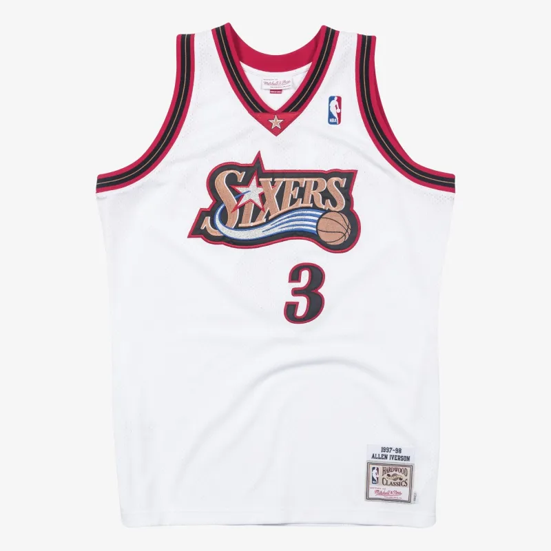Men's Mitchell & Ness NBA Authentic Jersey 76Ers 1997 Allen Iverson sold by Zulily