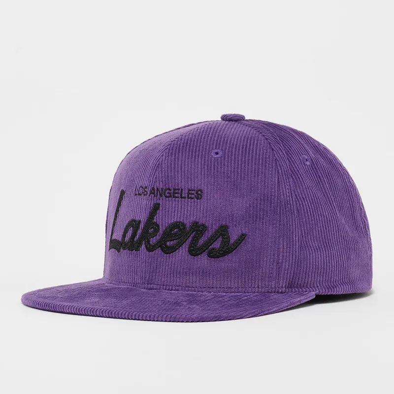 Men's Mitchell & Ness NBA Cord Snapback Lakers sold by Zulily