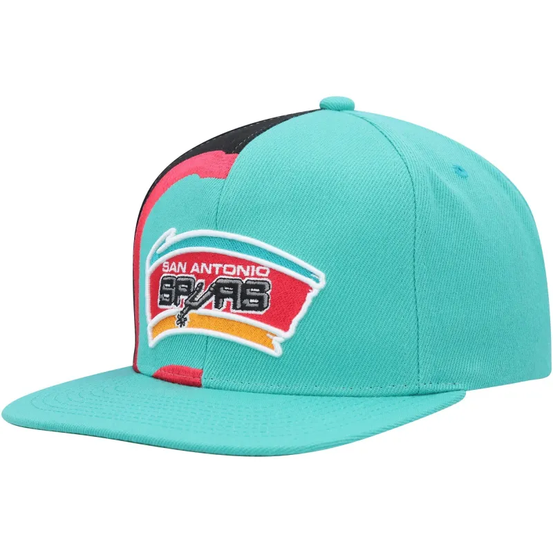 Men's Mitchell & Ness NBA Retroline Snapback Hwc Spurs sold by Zulily