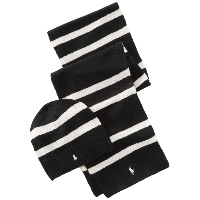 Men's Polo Ralph Lauren Rugby Stripe Hat And Scarf Gift Set sold by Zulily