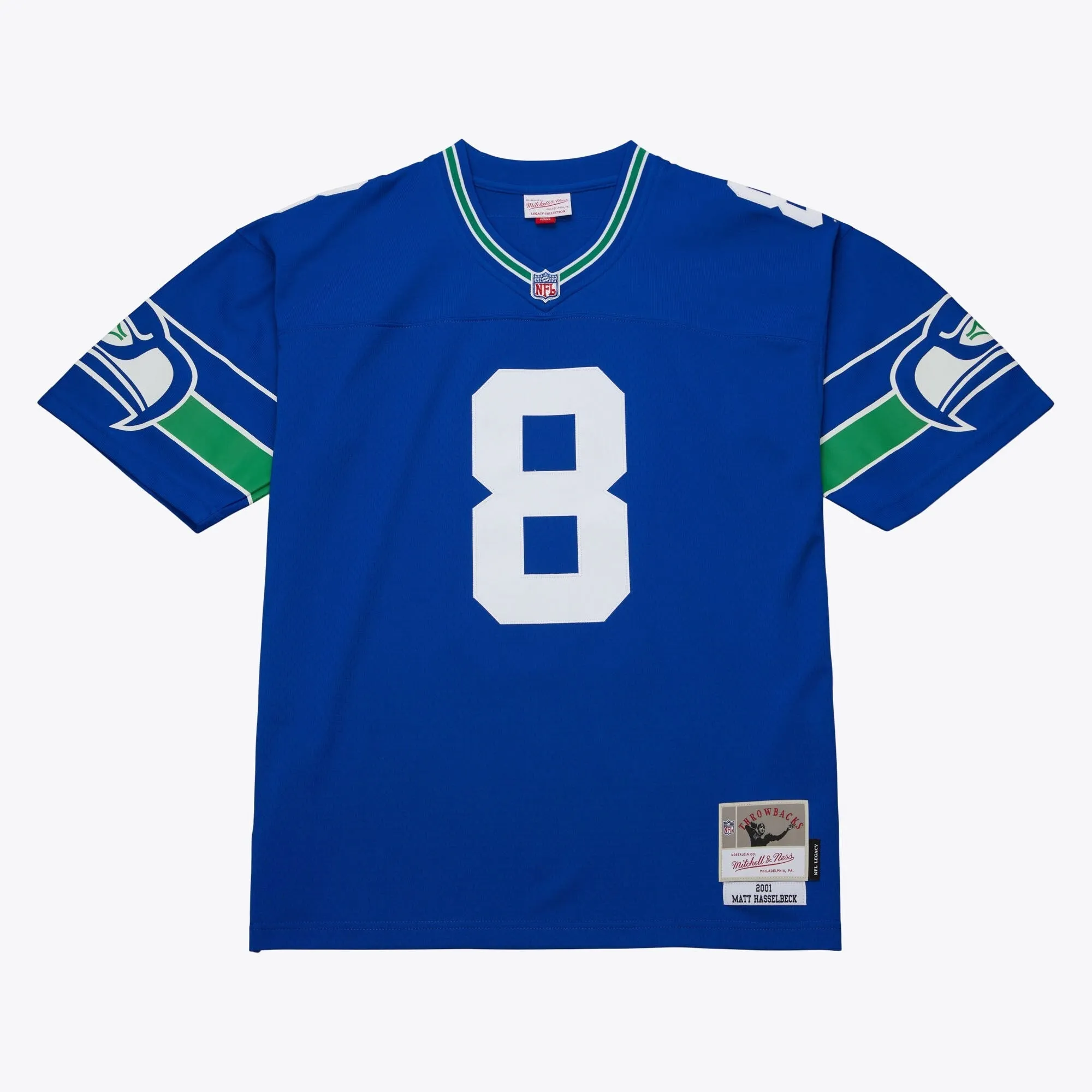 Men's Mitchell & Ness NFL Dark Jersey Seahawks 2001 Matt Hasselbeck sold by Zulily