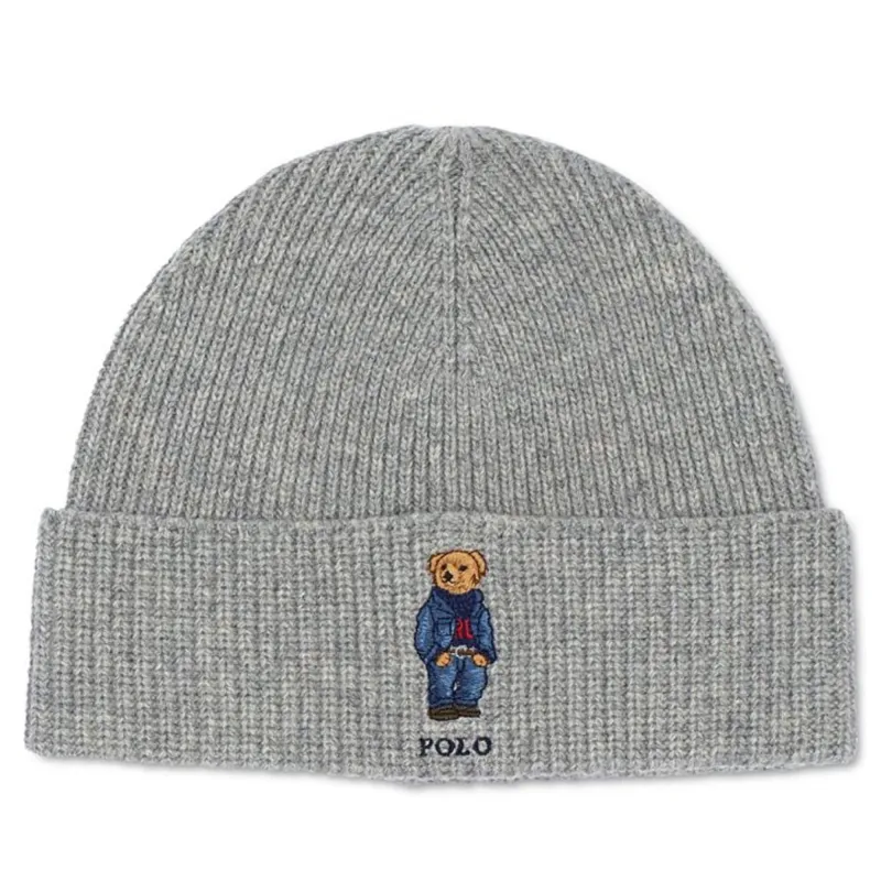 Men's Polo Ralph Lauren Solid Denim Bear Beanie made by Zulily