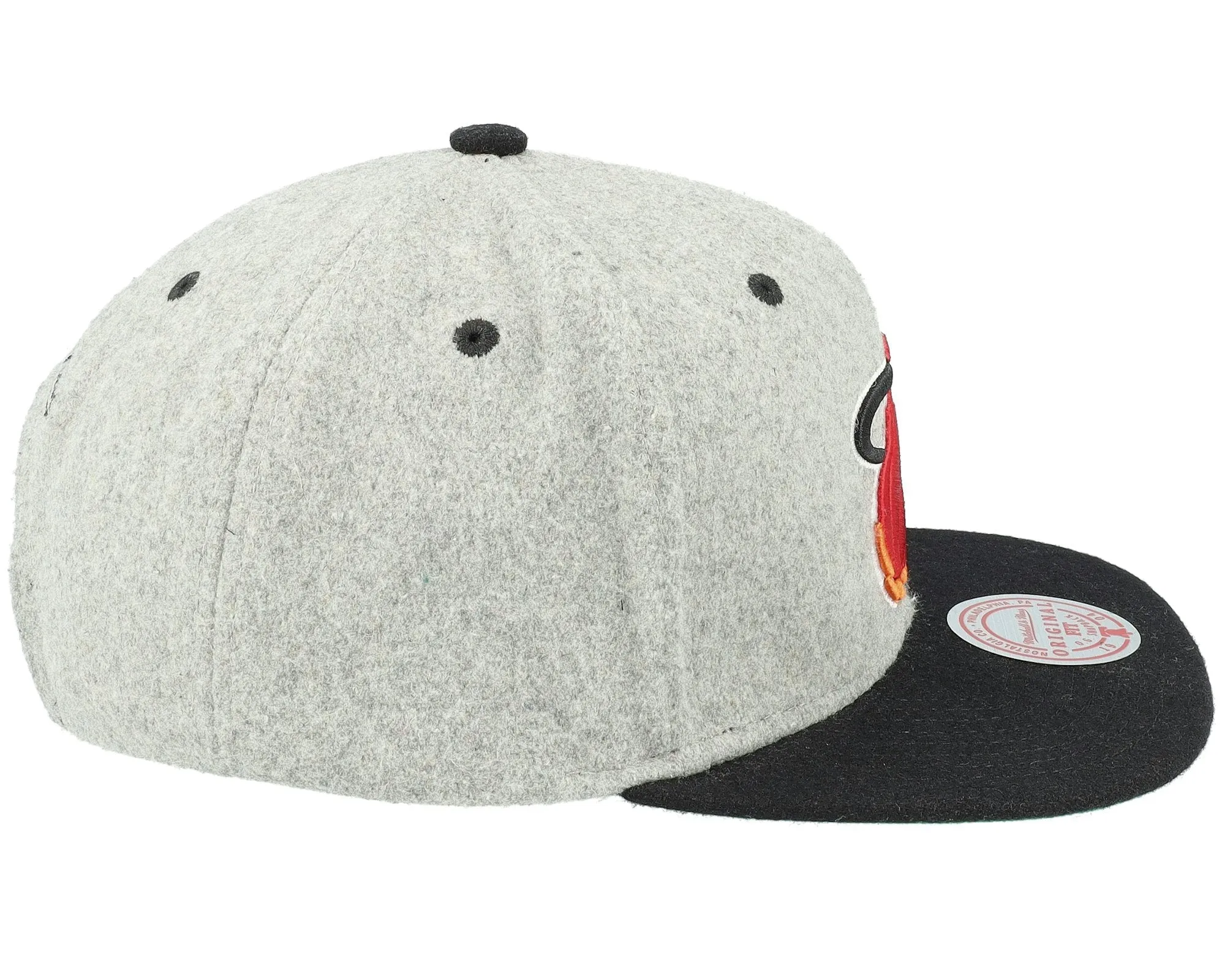 Men's Mitchell & Ness NBA Melton Patch Snapback Hwc Heat - Grey sold by Zulily product image thumbnail 4