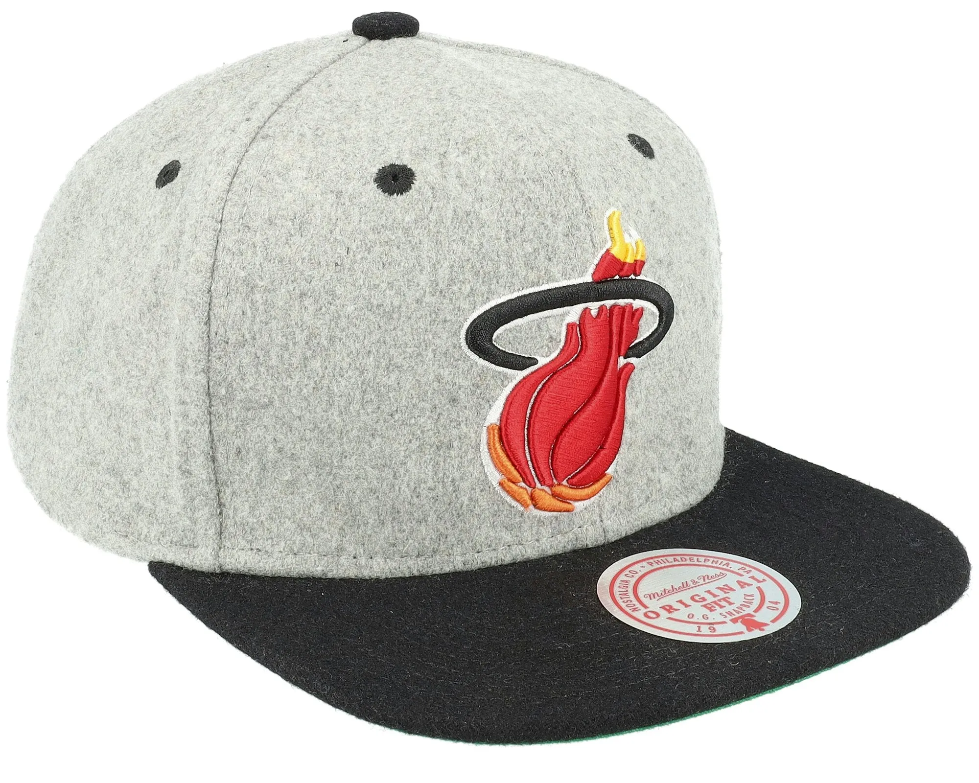 Men's Mitchell & Ness NBA Melton Patch Snapback Hwc Heat - Grey sold by Zulily product image thumbnail 2