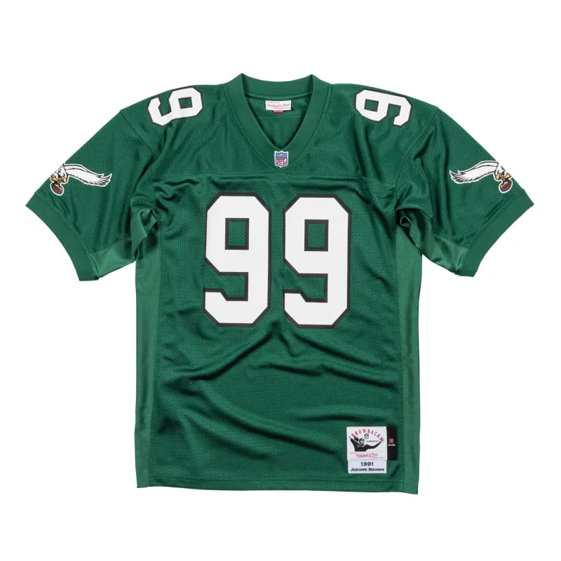 Men's Mitchell & Ness NFL Dark Jersey Eagles 1991 Jerome Brown sold by Zulily