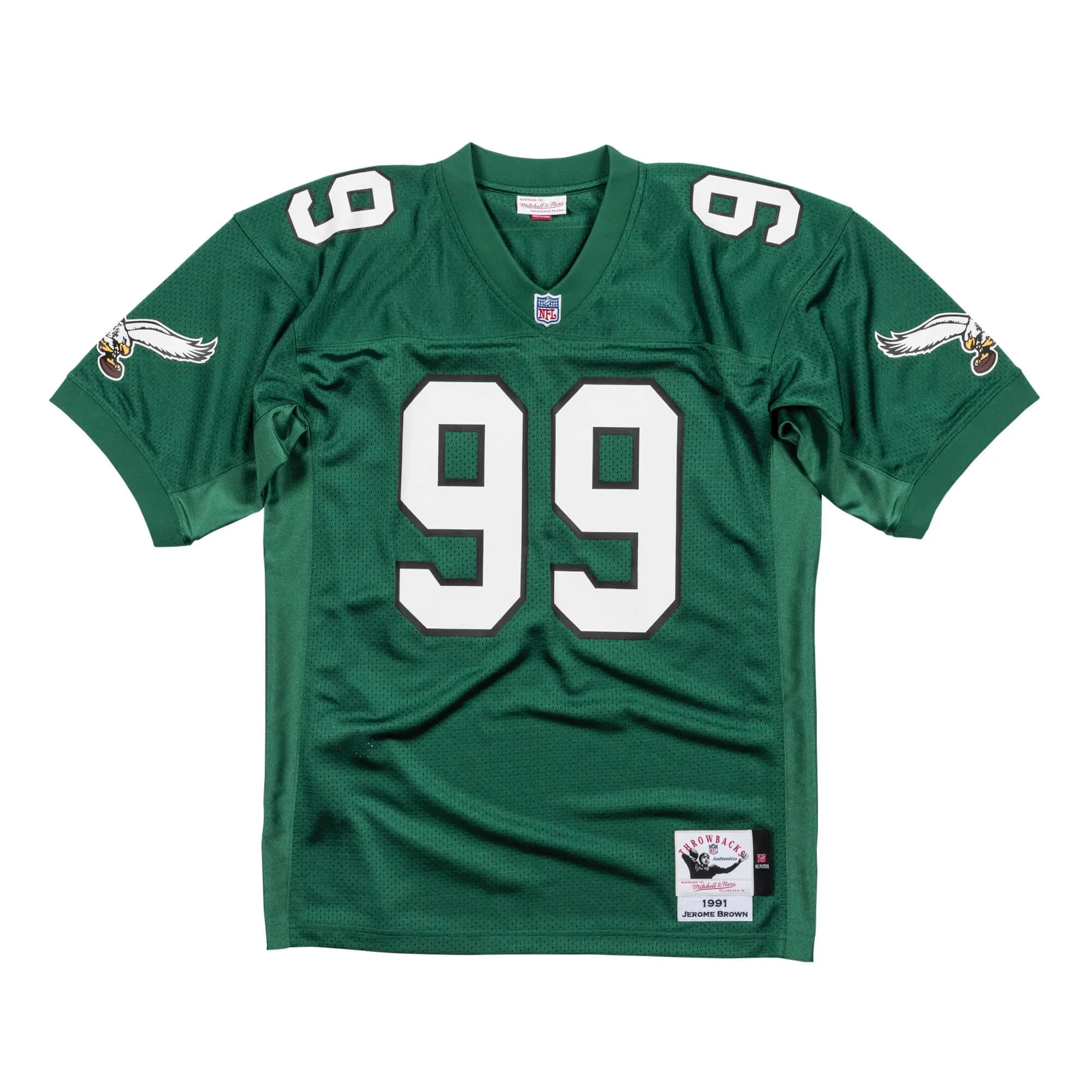 Men's Mitchell & Ness NFL Dark Jersey Eagles 1991 Jerome Brown sold by Zulily