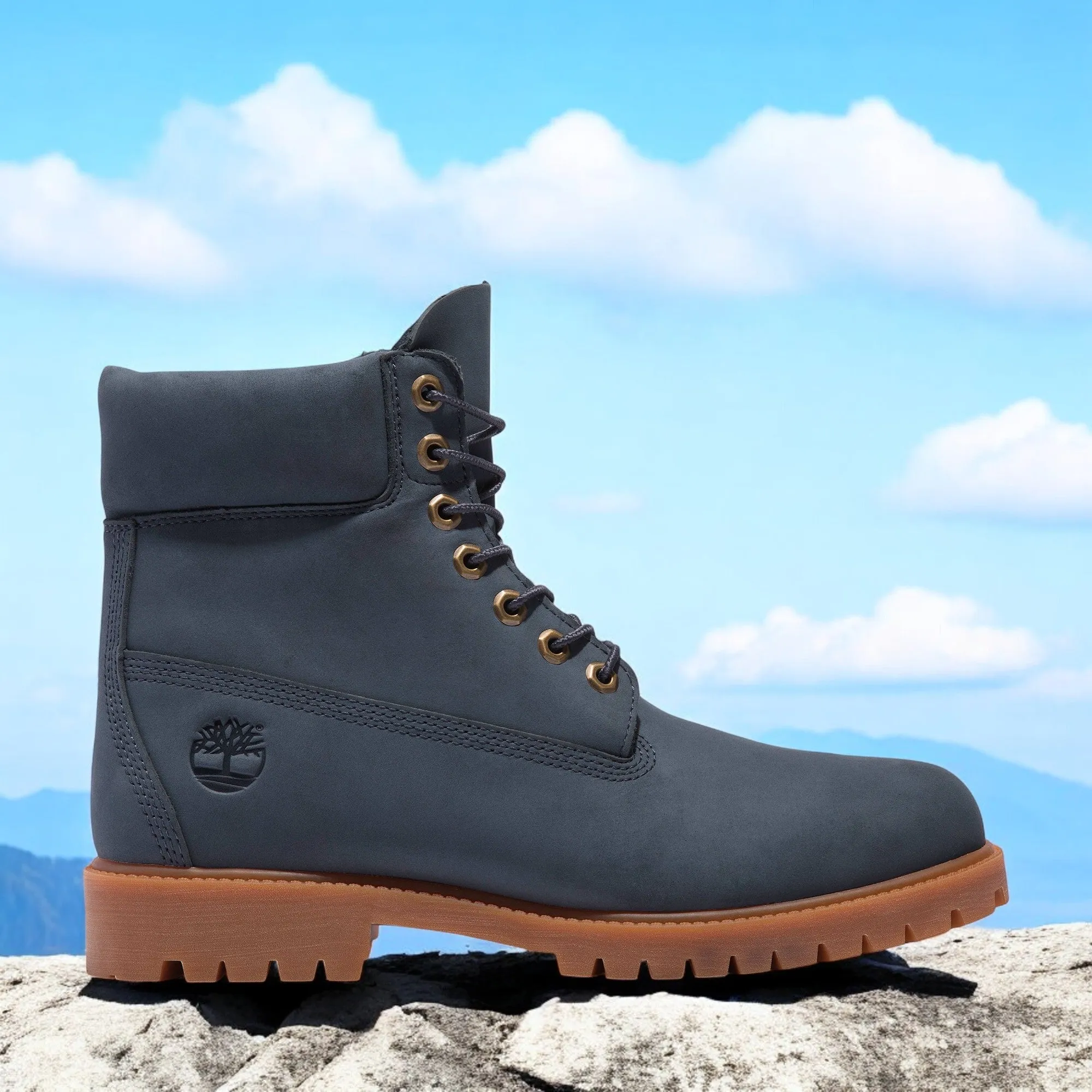 Men's Timberland 6 Inch Premium Boot 'Dark Blue' sold by Zulily