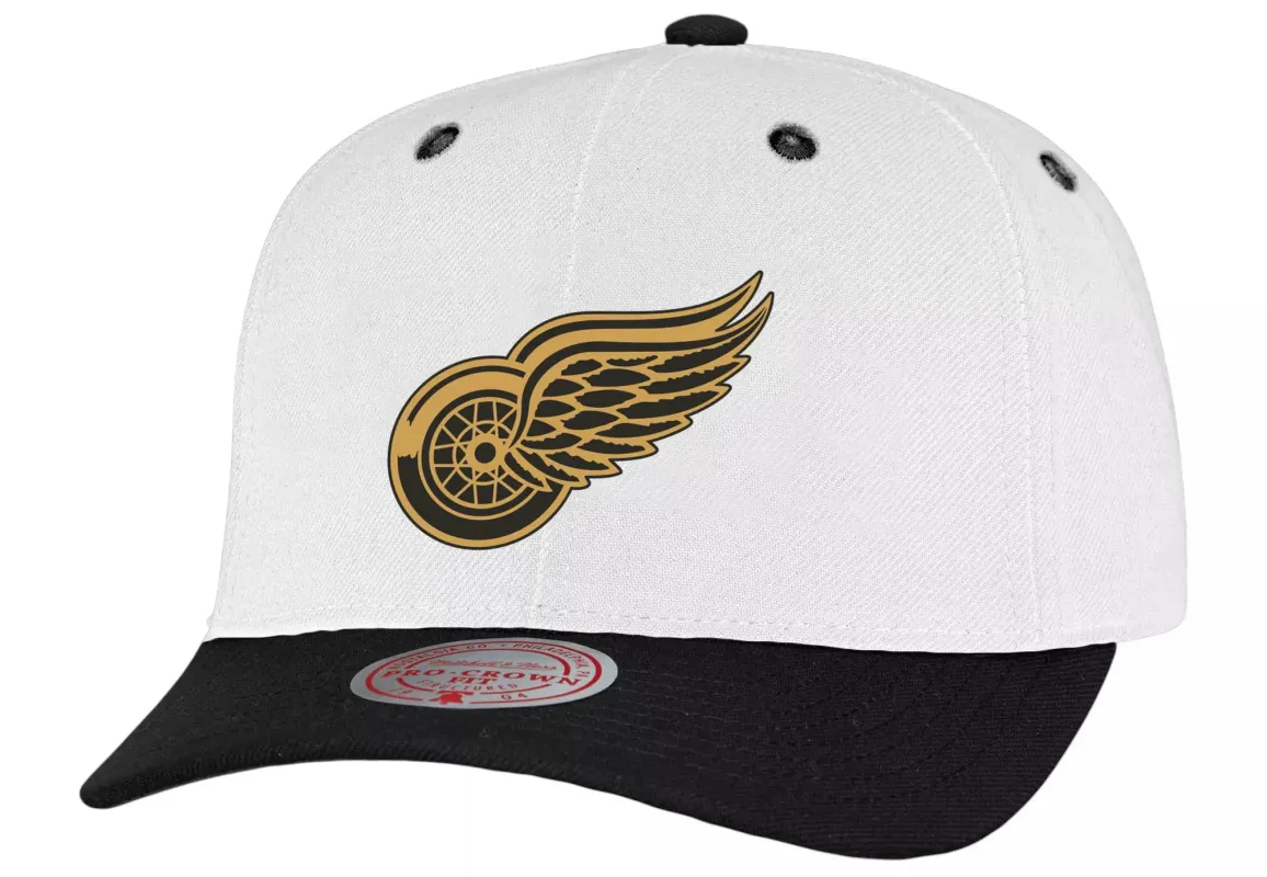 Men's Mitchell & Ness Nhl Black Gold Pc Snapback Red Wings made by Mitchell & Ness