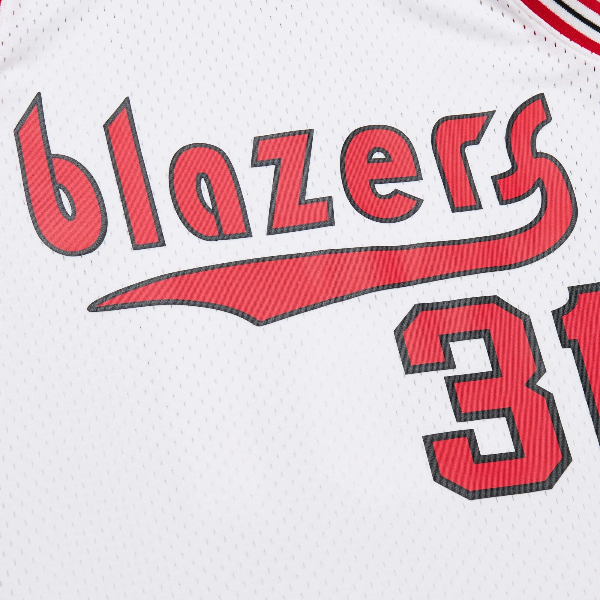 Men's Mitchell & Ness NBA White Jersey Trail Blazers 2004 Sebastian Telfair sold by Zulily product image thumbnail 3