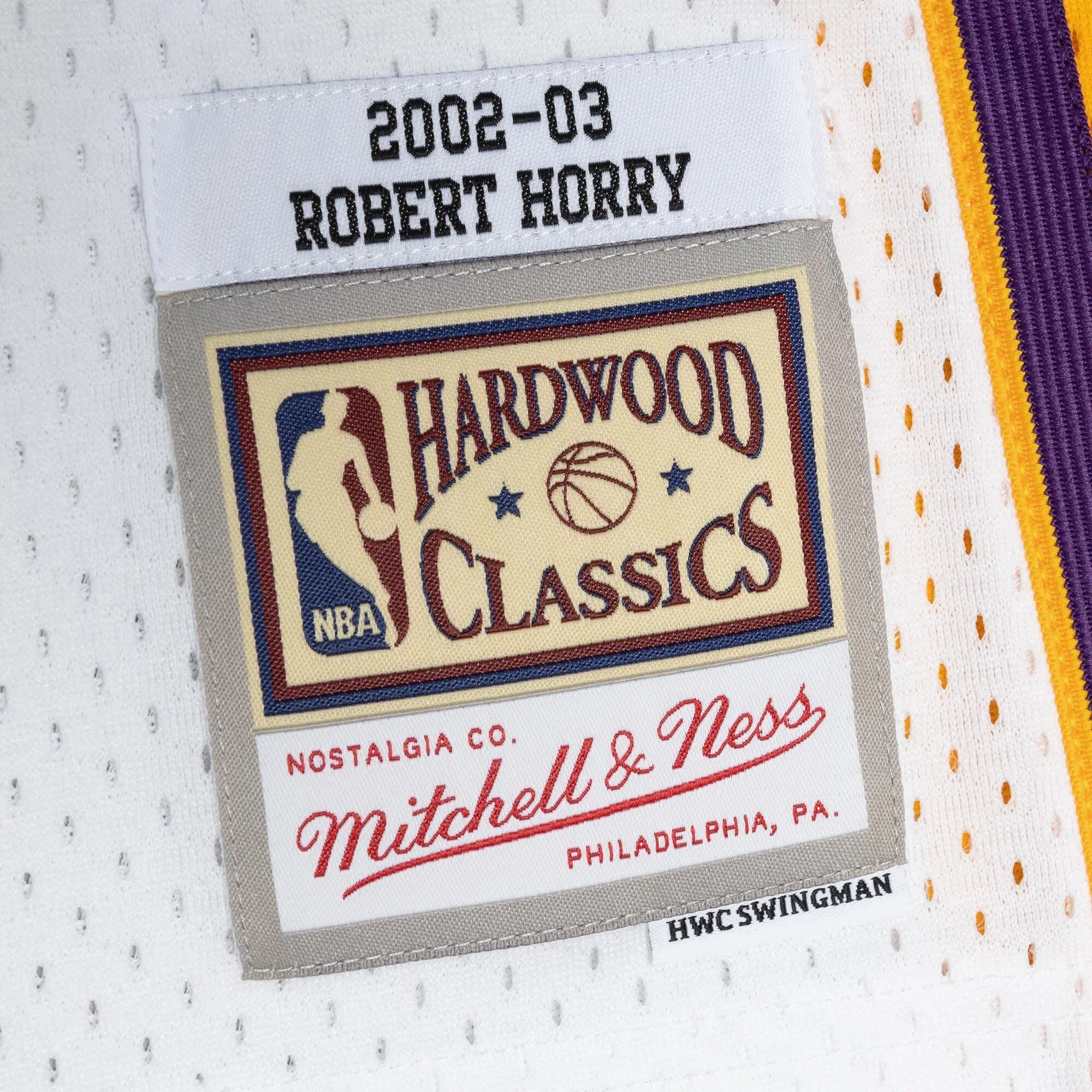 Men's Mitchell & Ness NBA Alternate Jersey Lakers 2002 Robert Horry sold by Zulily product image thumbnail 4