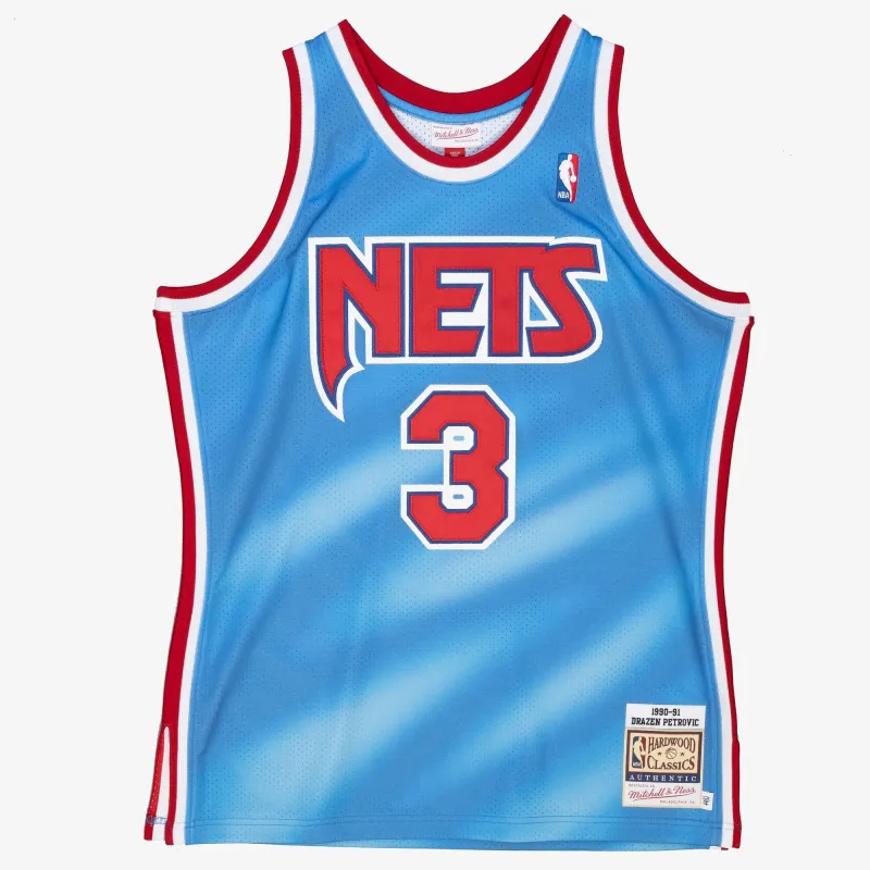 Men's Mitchell & Ness NBA Authentic Jersey Nets 1990 Drazen Petrovic sold by Zulily