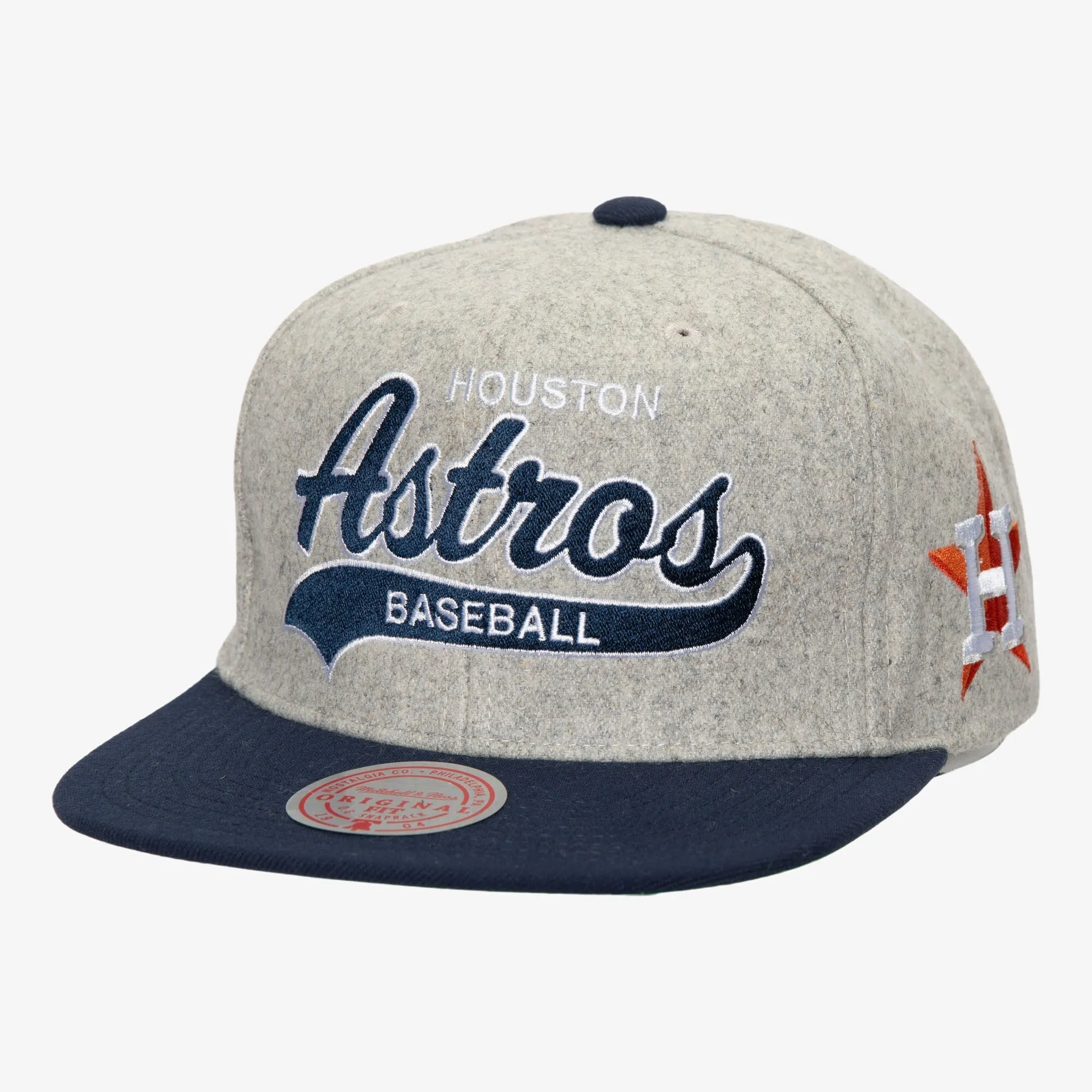 Men's Mitchell & Ness MLB Tailsweep 2.0 Melton Snapback Astros - Grey sold by Zulily