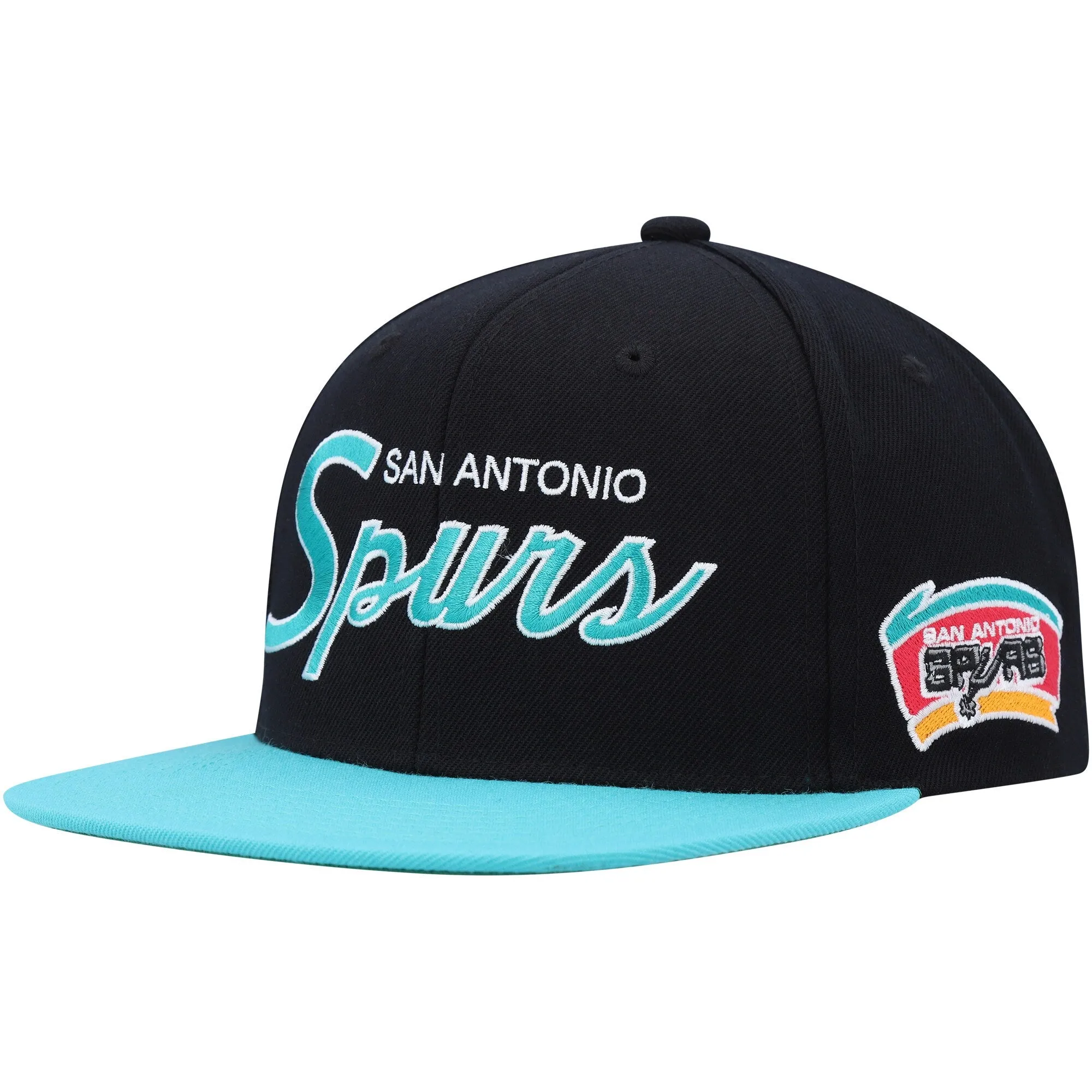 Men's Mitchell & Ness NBA Team Script 2.0 Snapback Hwc Spurs sold by Zulily