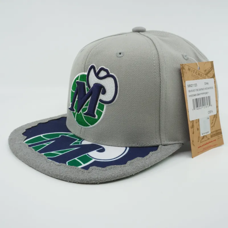 Men's Mitchell & Ness NBA Munch Time Snapback Hwc Mavericks - Grey sold by Zulily