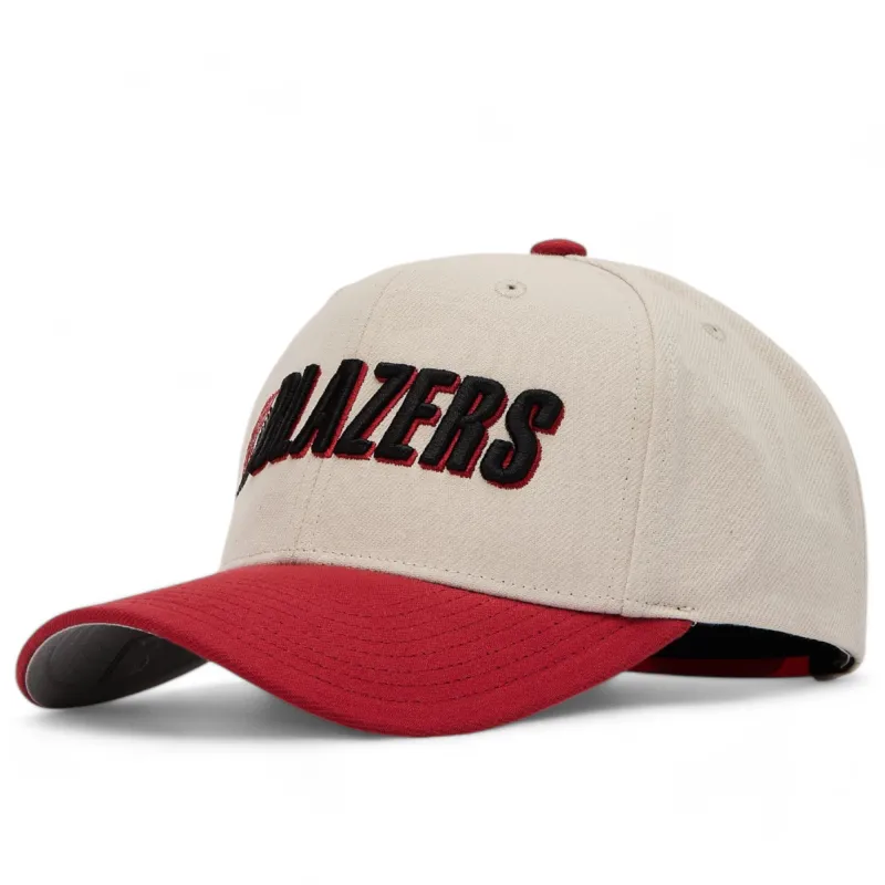 Men's Mitchell & Ness NBA Game On Pro Snapback Hwc Trail Blazers - Off White made by Mitchell & Ness