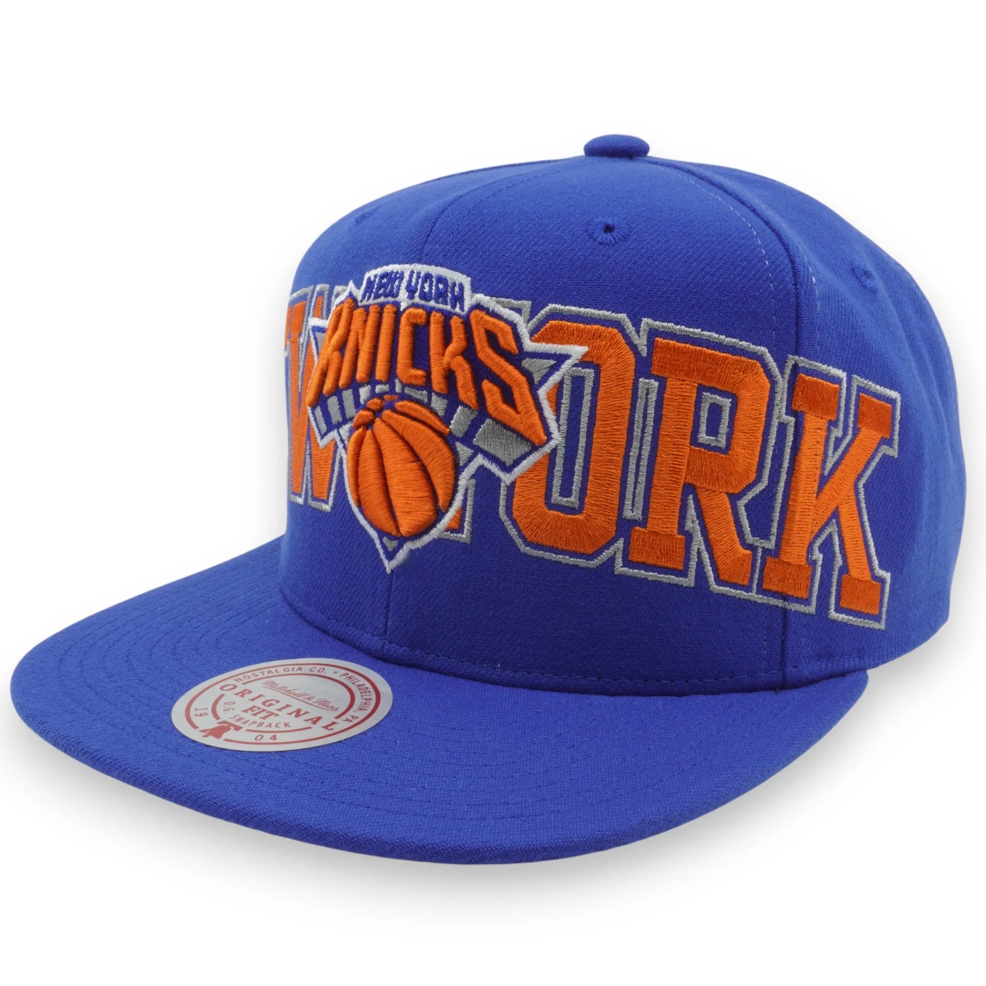 Men's Mitchell & Ness NBA Full Frontal Snapback Knicks - Blue sold by Zulily product image thumbnail 3