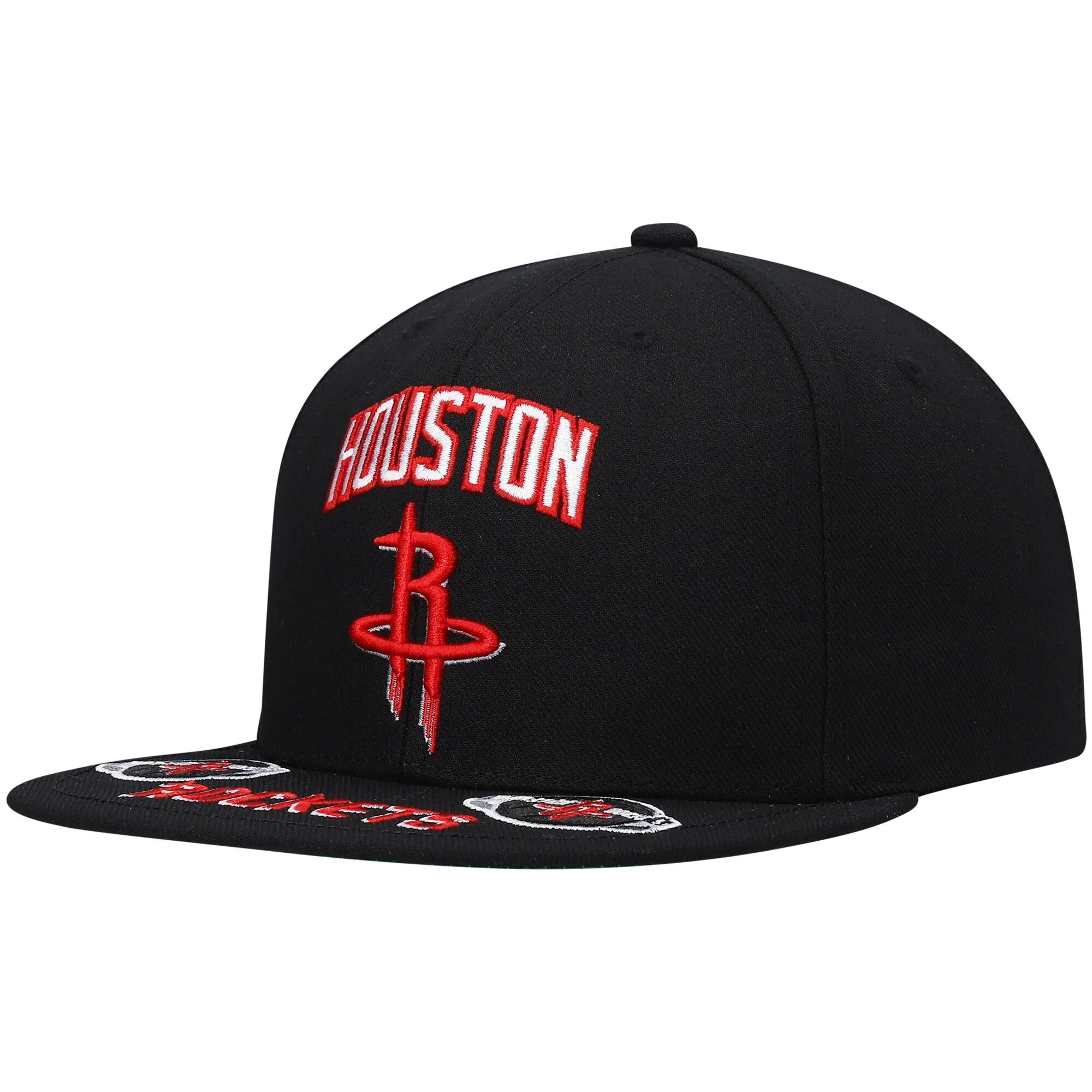 Men's Mitchell & Ness NBA Front Loaded Snapback Rockets - Black sold by Zulily