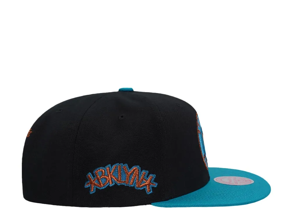 Men's Mitchell & Ness NBA Make Cents Snapback Nets - Black-Teal sold by Zulily product image thumbnail 2
