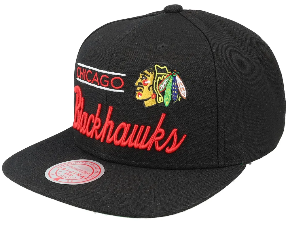 Men's Mitchell & Ness Nhl Retro Lock Up Snapback Blackhawks sold by Zulily