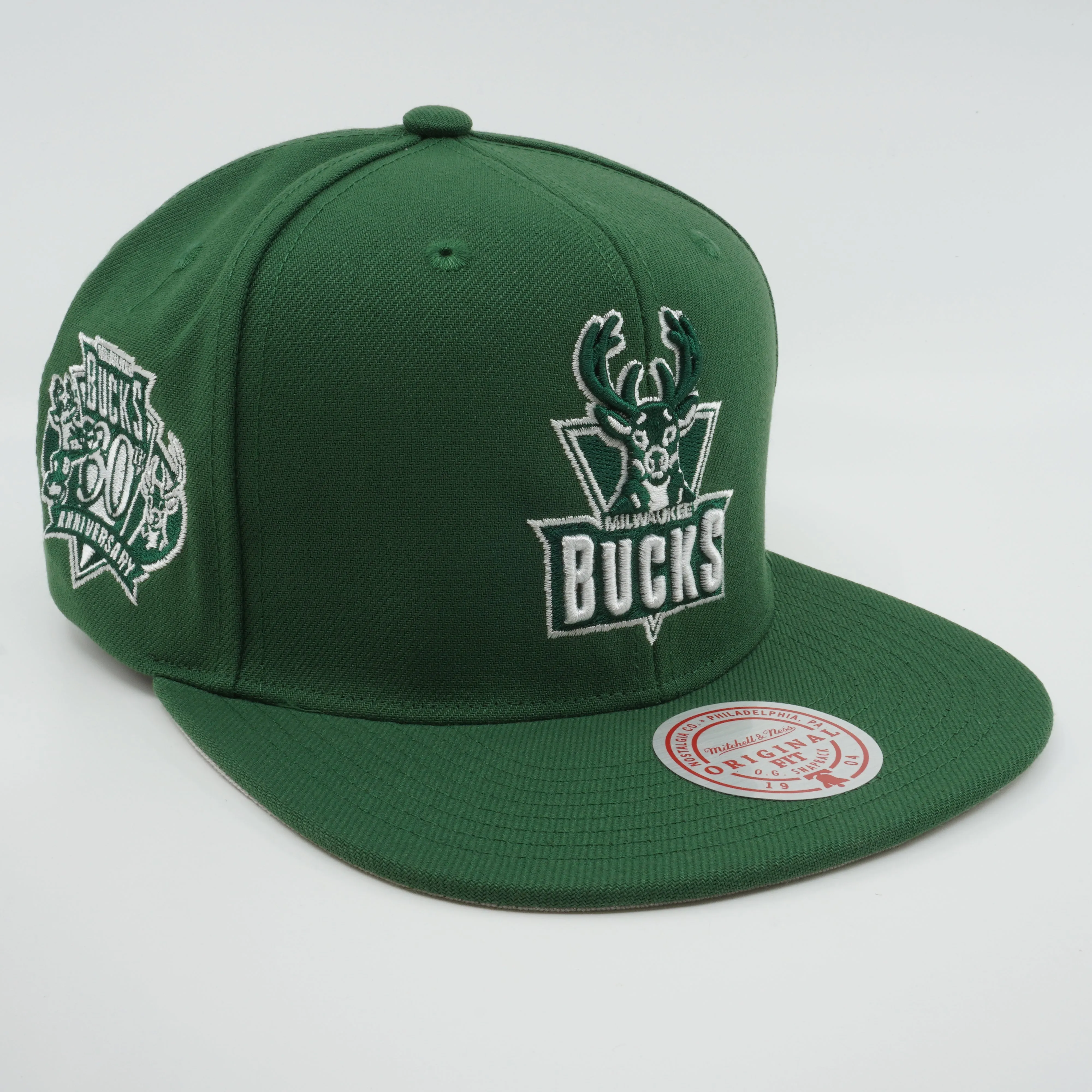 Men's Mitchell & Ness NBA Back To Basics Snapback Hwc Bucks - Green sold by Zulily product image thumbnail 3