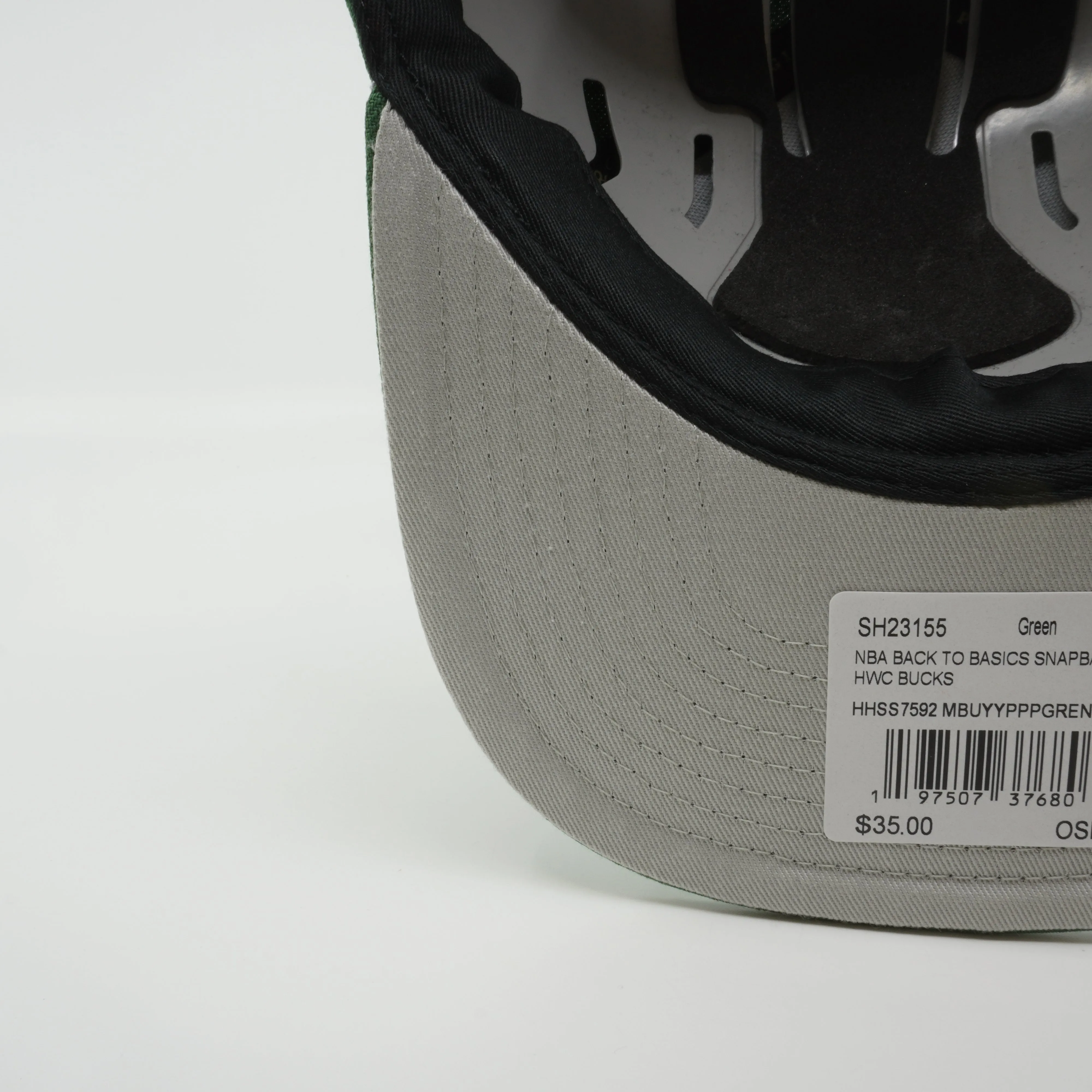 Men's Mitchell & Ness NBA Back To Basics Snapback Hwc Bucks - Green sold by Zulily product image thumbnail 5
