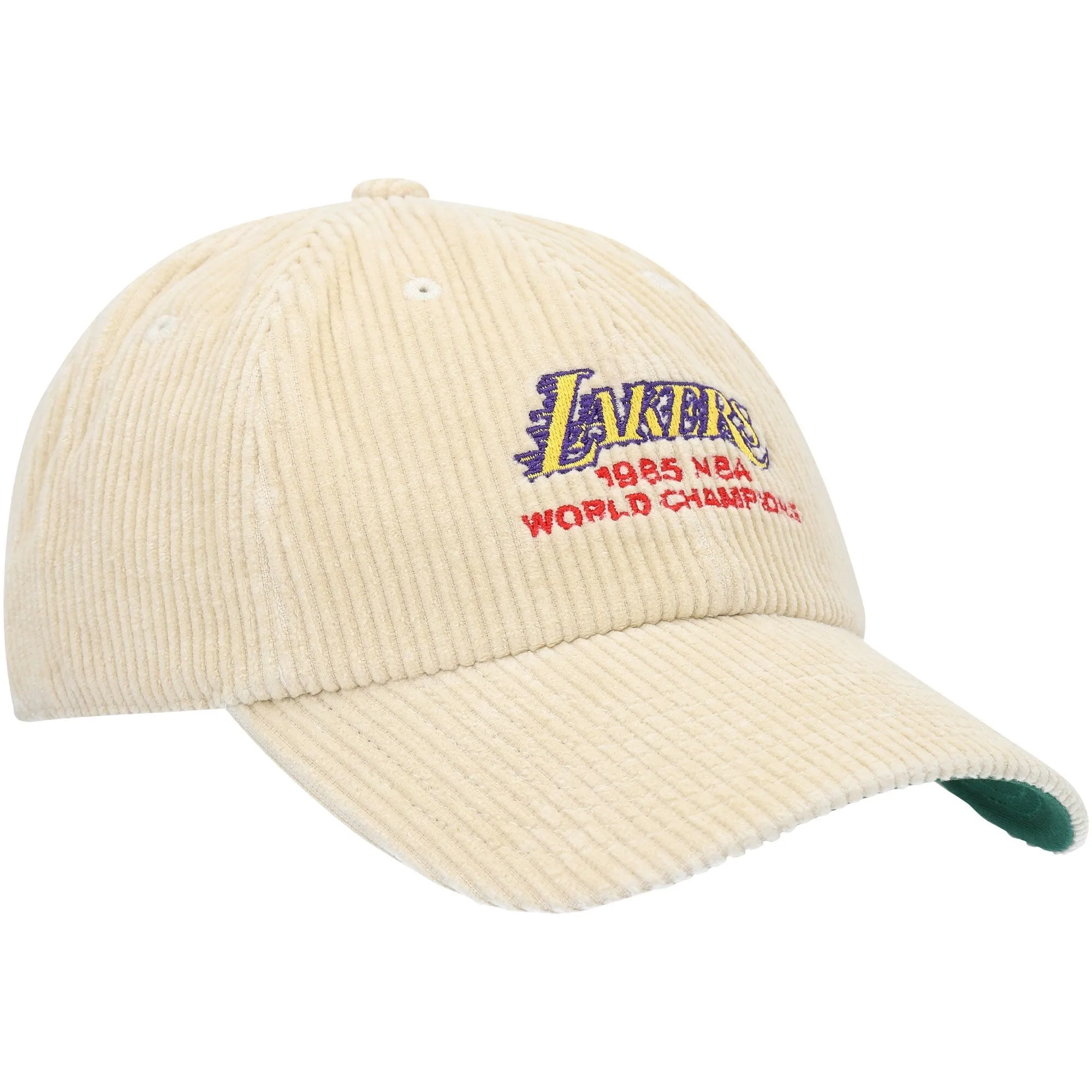 Men's Mitchell & Ness NBA 1985 World Champs Dad Strapback Hwc Lakers - Khaki sold by Zulily product image thumbnail 3