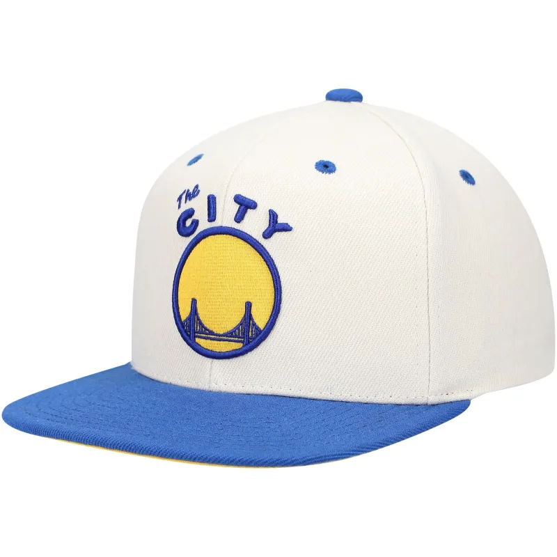 Men's Mitchell & Ness NBA Sail 2 Tone Snapback Hwc Warriors sold by Zulily