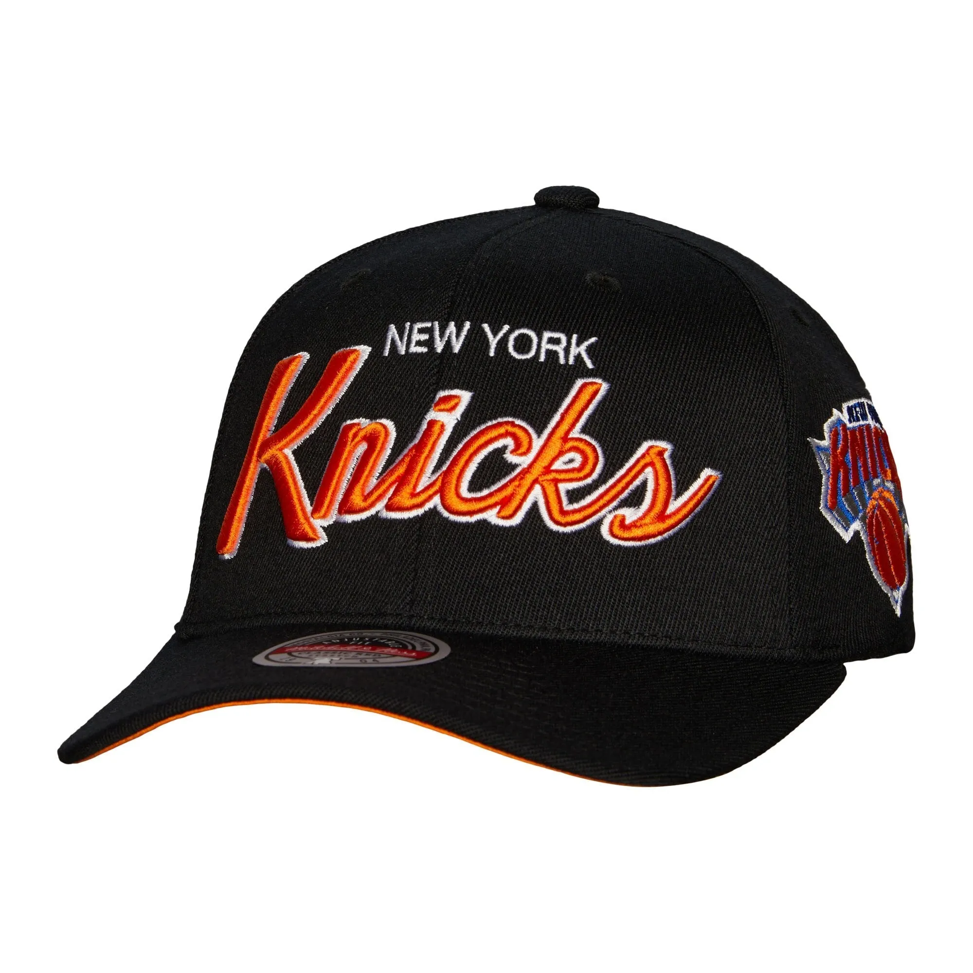 Men's Mitchell & Ness NBA Team Script 2.0 Stretch Snapback Knicks - Black sold by Zulily