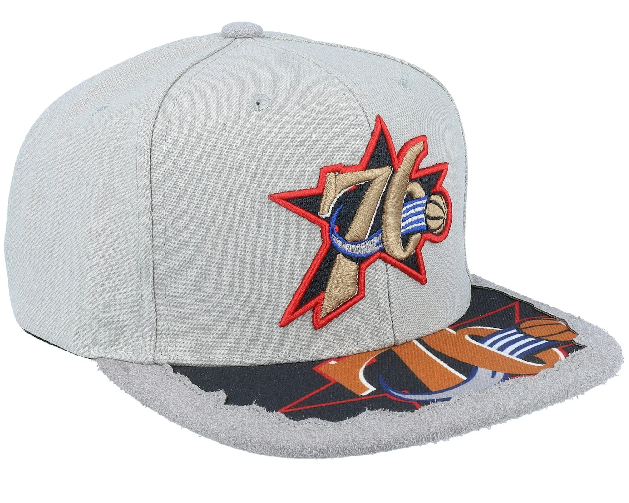 Men's Mitchell & Ness NBA Munch Time Snapback Hwc 76Ers - Grey sold by Zulily product image thumbnail 2