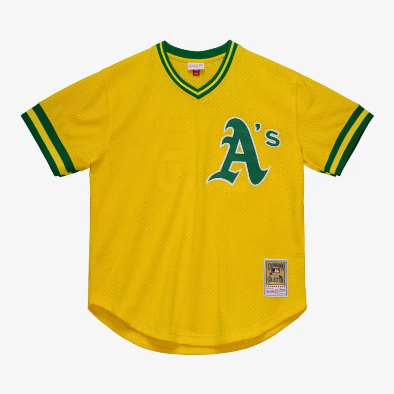 Men's Mitchell & Ness MLB Authentic Bp Jersey - Athletics 1984 Rickey Henderson sold by Zulily