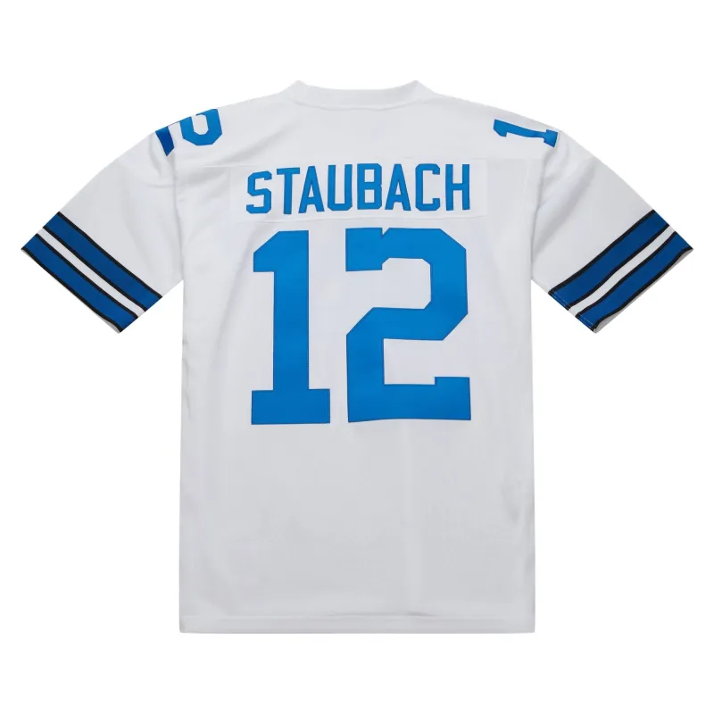 Men's Mitchell & Ness NFL White Jersey Cowboys 1975 Roger Staubach sold by Zulily