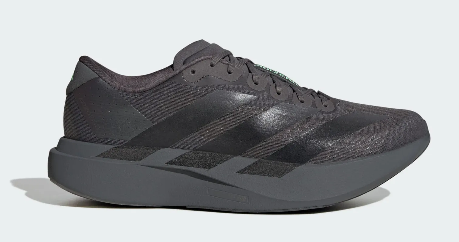 Men's adidas Adizero Evo Sl 'Grey Black Lime Burst' sold by Zulily