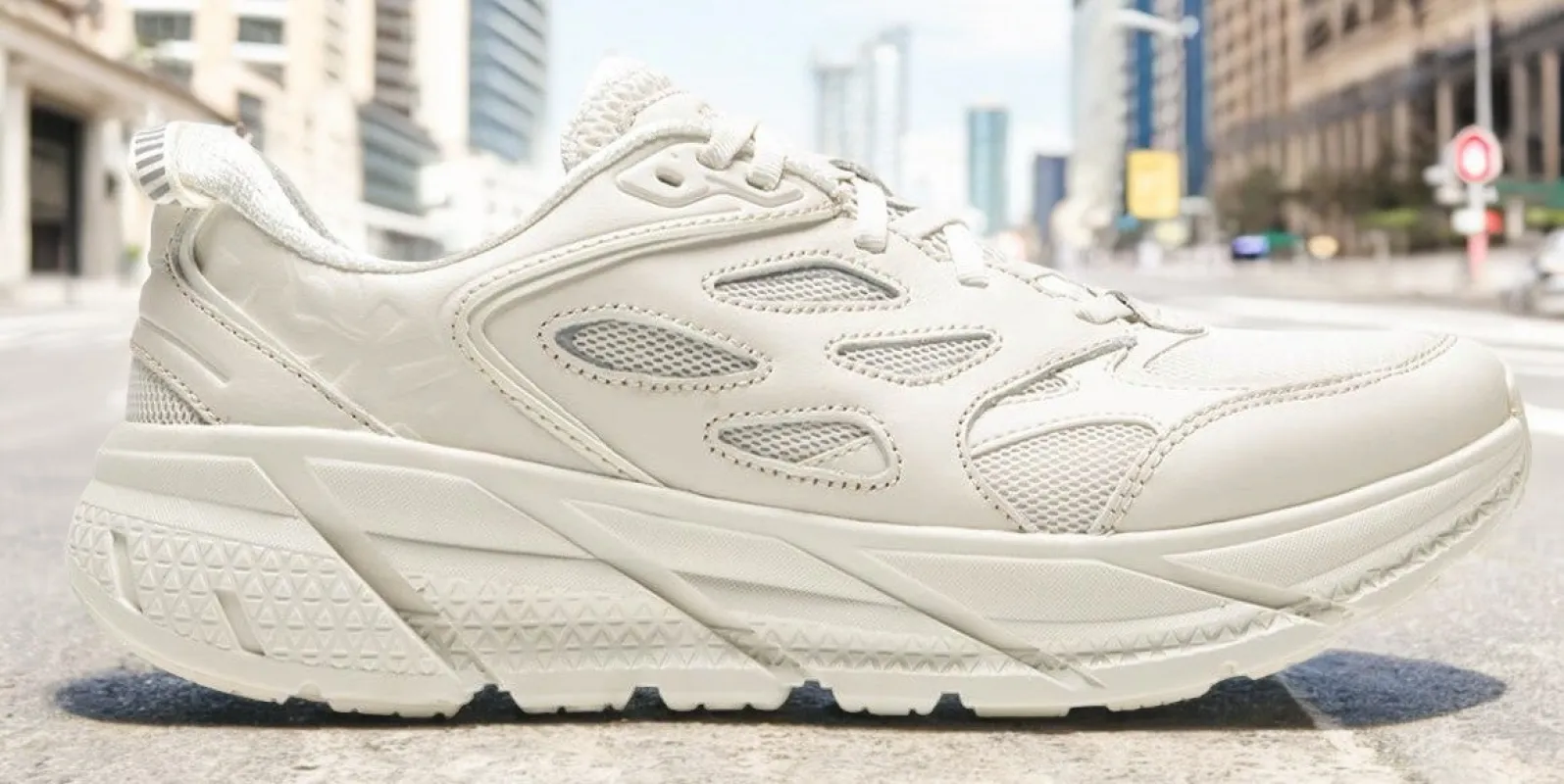 Men's Hoka One One Clifton L 'Tofu' sold by Zulily