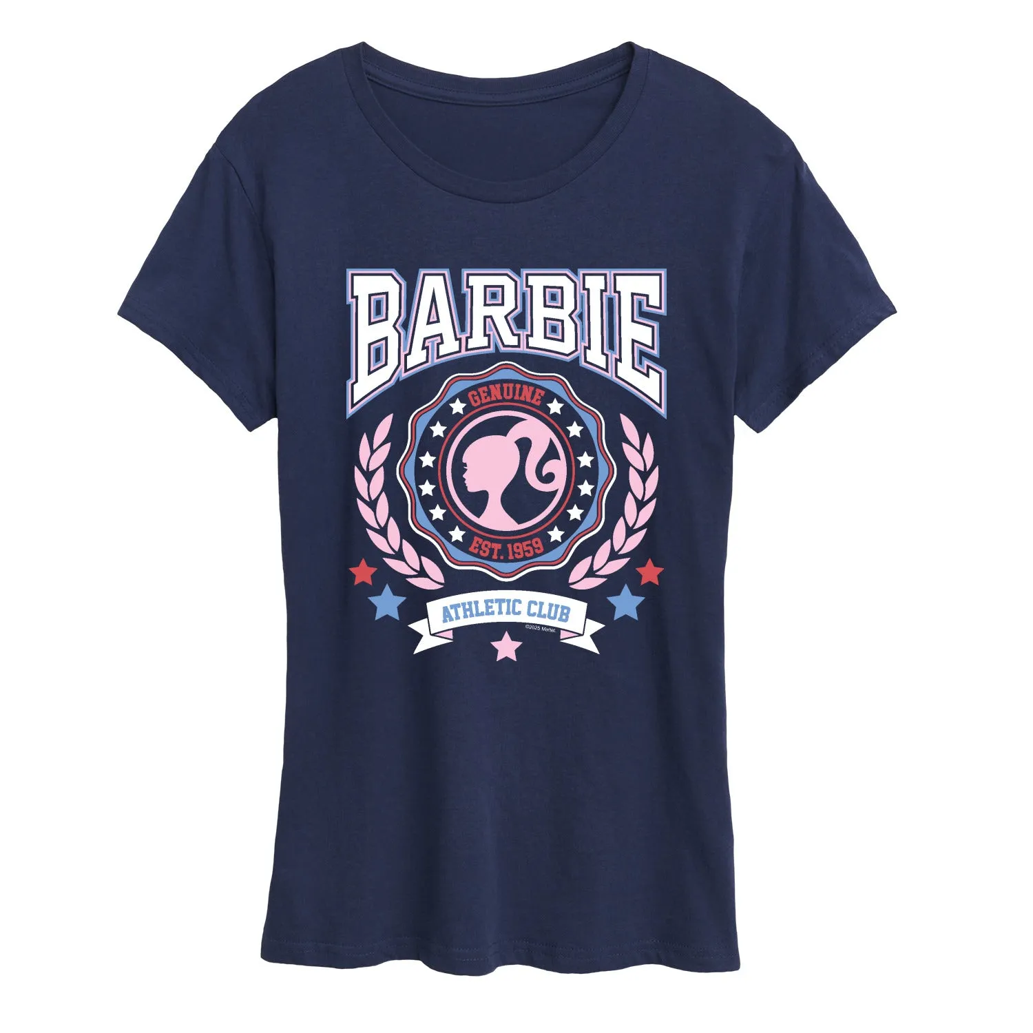 Barbie - Americana Collegiate - Women's Short Sleeve Graphic T-Shirt sold by Zulily