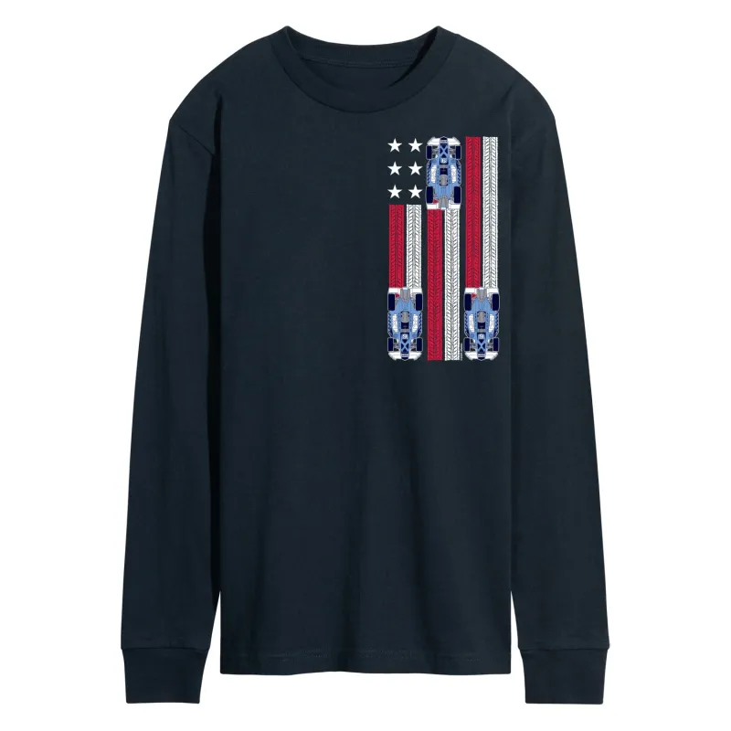 Hot Wheels - Racing Flag - Men's Long Sleeve Graphic T-Shirt sold by Zulily