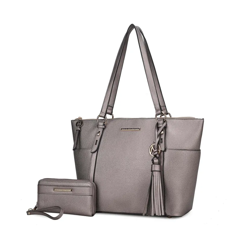 MKF Collection By Mia K. Gloria Vegan Leather Tote Bag With Wallet -2 Pieces sold by Zulily
