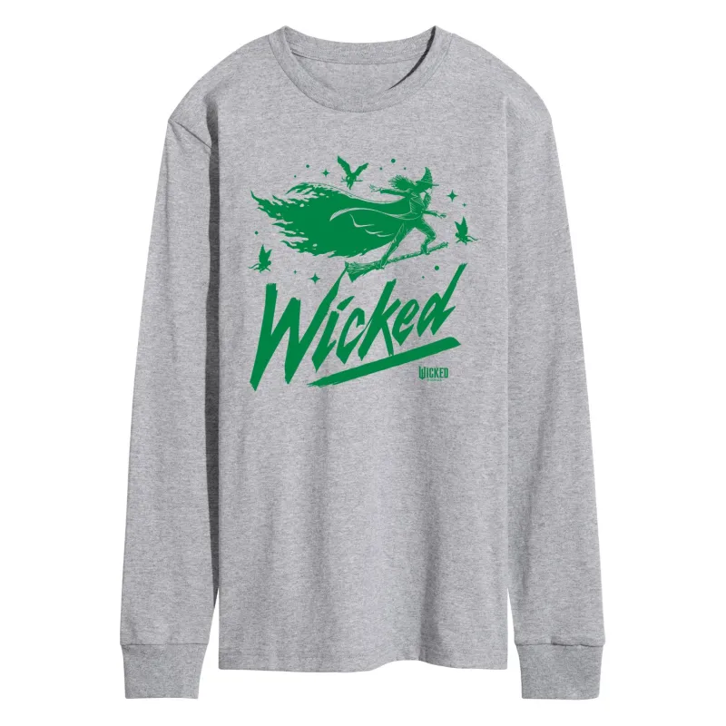 Wicked - Sketch Elphaba - Men's Long Sleeve Graphic T-Shirt made by Zulily