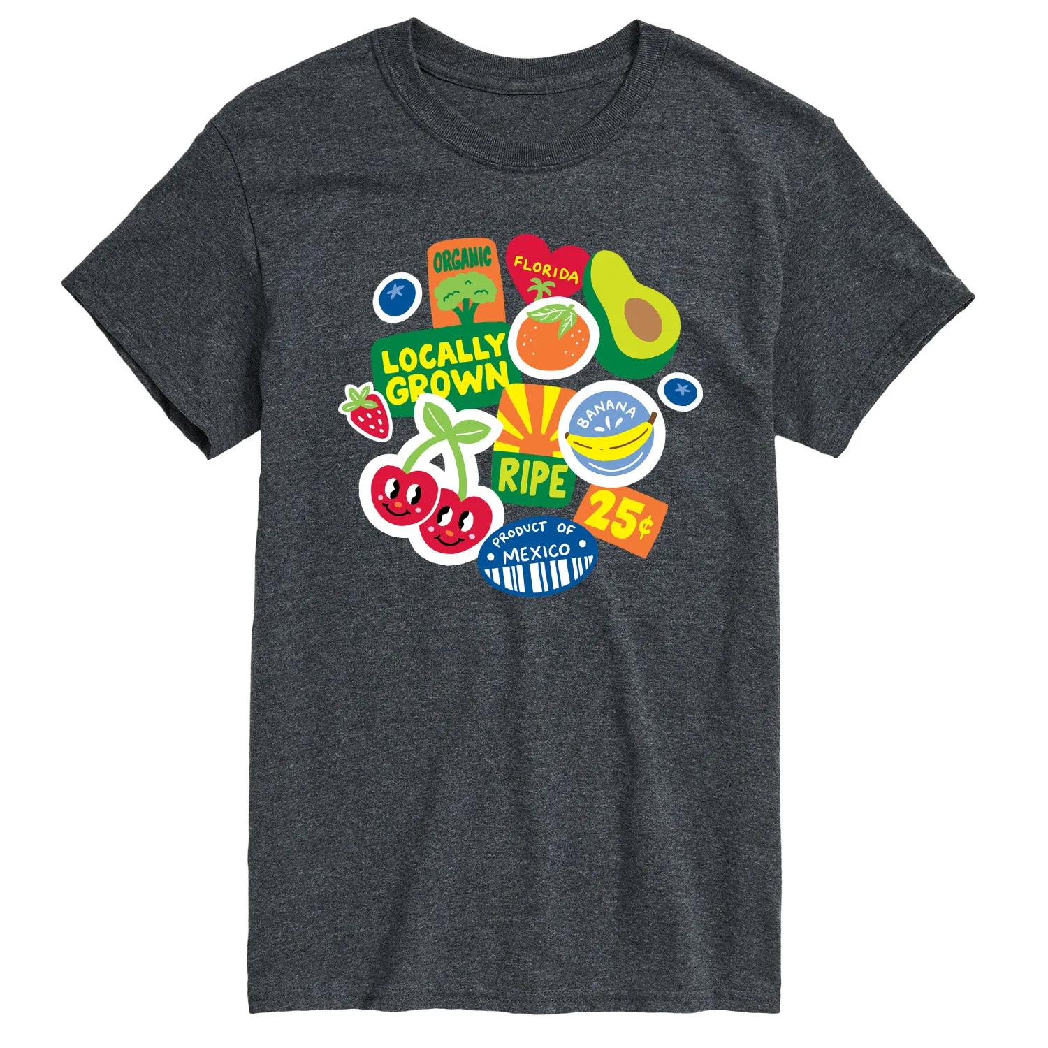 Instant Message - Fruit Stamps - Men's Short Sleeve Graphic T-Shirt sold by Zulily product image thumbnail 4