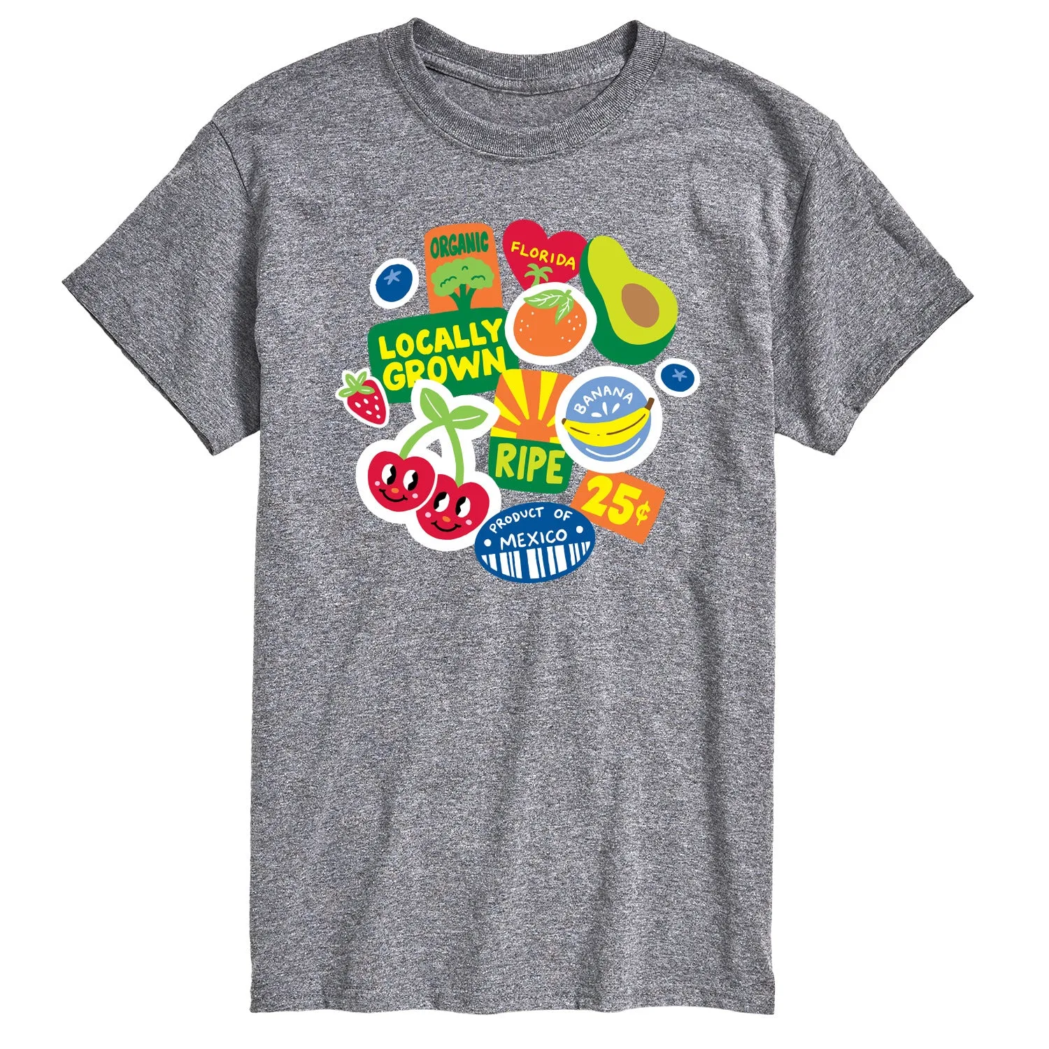 Instant Message - Fruit Stamps - Men's Short Sleeve Graphic T-Shirt sold by Zulily