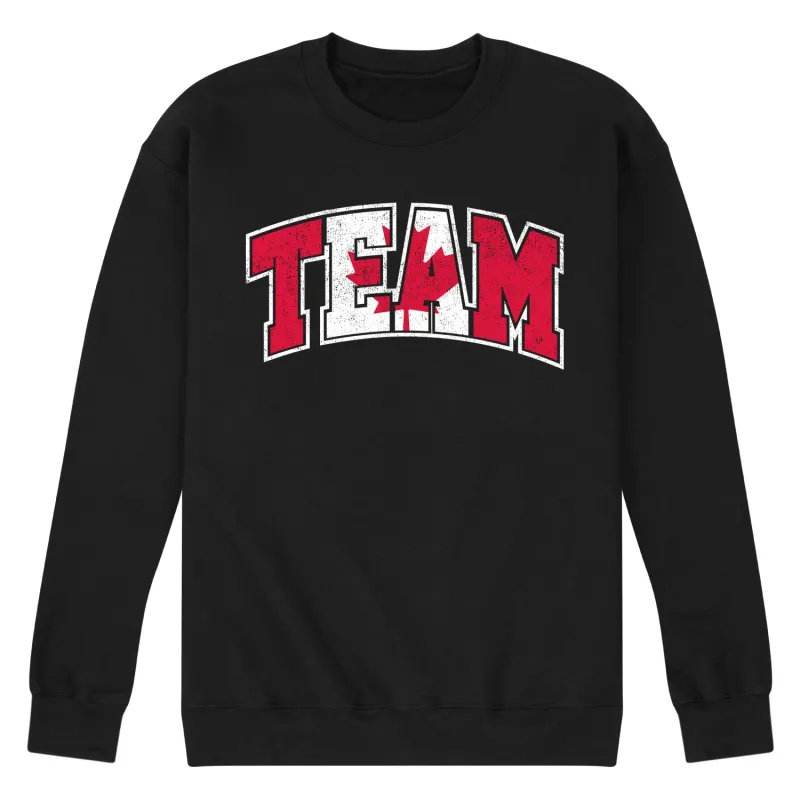 Instant Message - Team Canada - Men's Crew Neck Fleece Pullover sold by Zulily