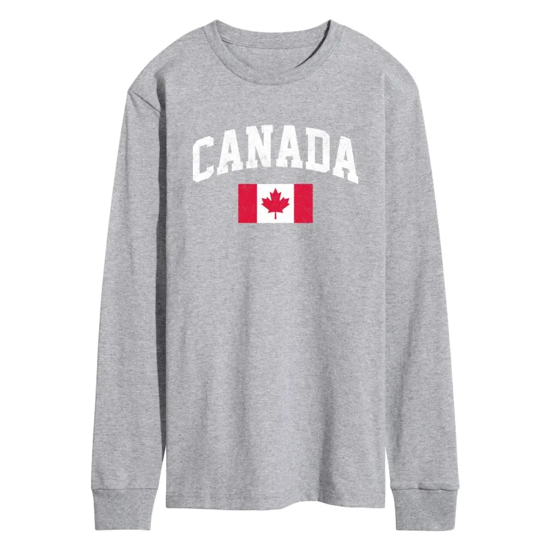 Instant Message - Canada Flag - Men's Long Sleeve T-Shirt sold by Zulily