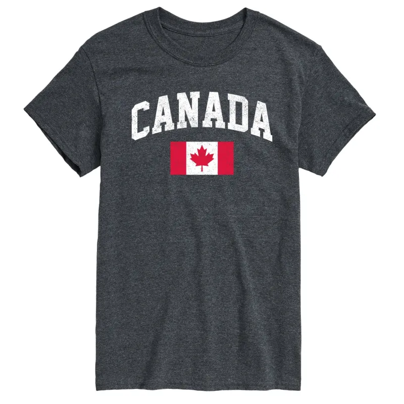 Instant Message - Canada Flag - Men's Short Sleeve Graphic T-Shirt sold by Zulily